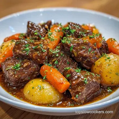 Simple Dump and Go Beef: Slow-Cooked Recipe Card