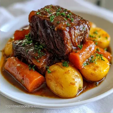 Simple Slow Cooker Beef Pot Roast for 6