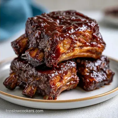Slow Cooker Beef Ribs for 6 Servings