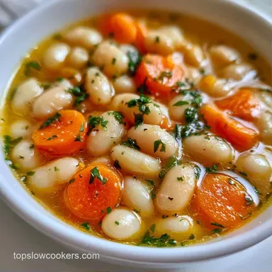 Slow Cooker Bean Soup with Ham Bone Recipe Card