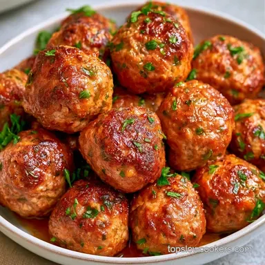 Slow Cooker Beef Meatballs with Parmesan Recipe Card