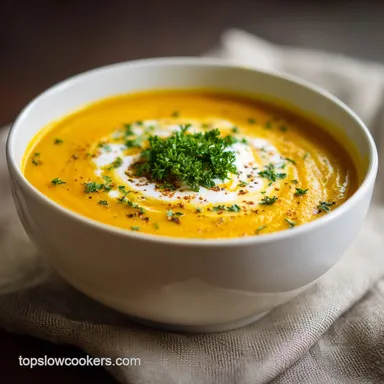 Slow Cooker Butternut Squash Soup with Apple Recipe Card