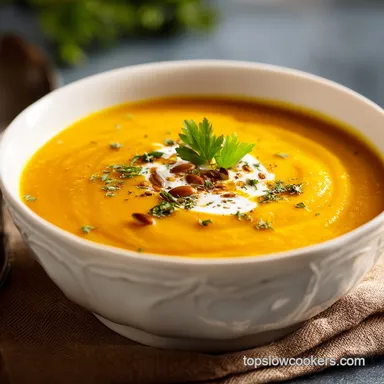 Slow Cooker Butternut Squash Soup with Apple