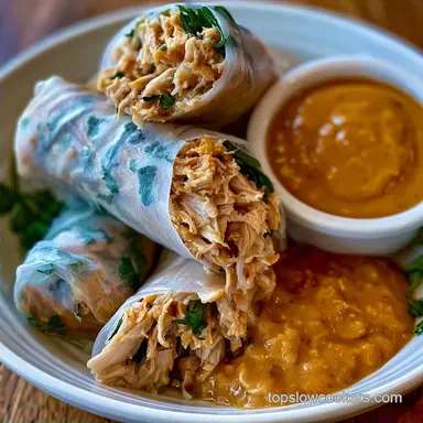 Slow Cooker Chicken Rice Paper Rolls: 6h
