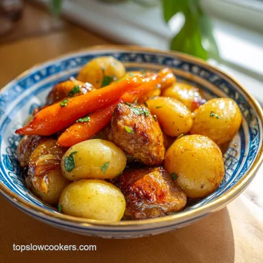 Slow Cooker Chicken Thighs with Potatoes Recipe Card