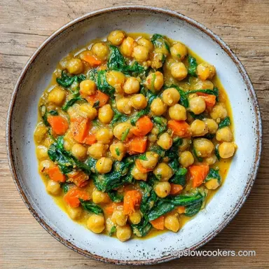Slow Cooker Chickpea Curry: 4 Servings