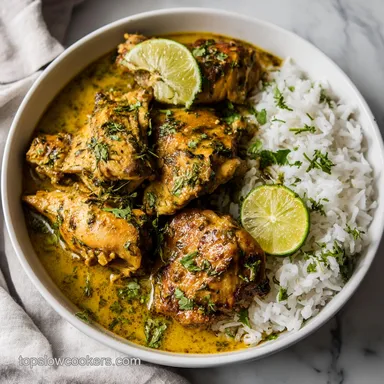 Slow Cooker Cilantro Lime Chicken for 6 Servings Recipe Card