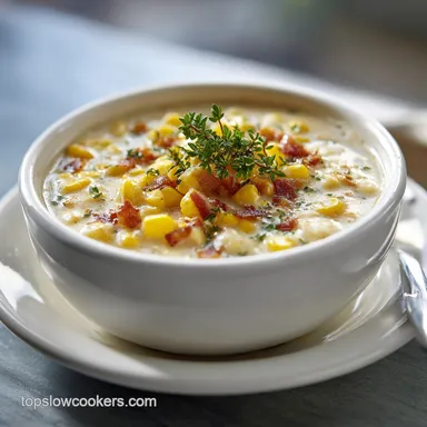 Slow Cooker Corn Chowder: Silky Potato Base