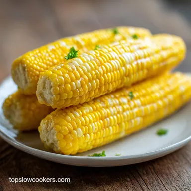 Slow Cooker Corn on the Cob for 8 Servings Recipe Card