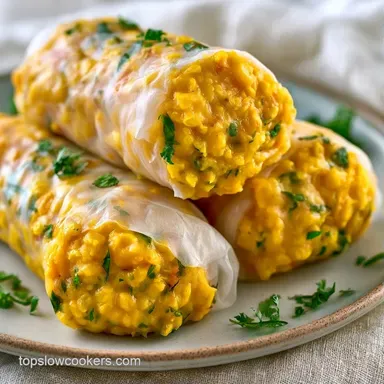 Slow Cooker Dal Rice Paper Rolls for 6 Recipe Card