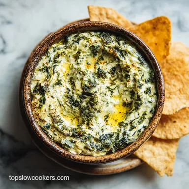 Slow Cooker Spinach Artichoke Dip: 2h 15m