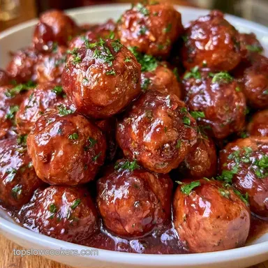 Slow Cooker Grape Jelly Meatballs (4h)