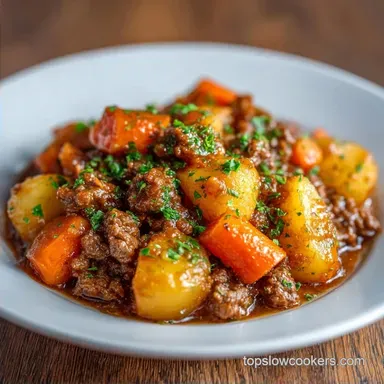 Slow Cooker Ground Beef with Potatoes