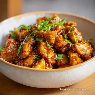 Slow Cooker Honey Garlic Chicken for 6 Servings Recipe Card
