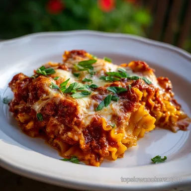 Slow Cooker Lasagna Soup Recipe for 6 Servings