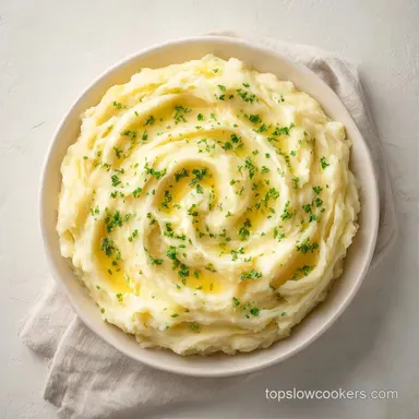 Slow Cooker Mashed Potatoes: Creamy Recipe Card