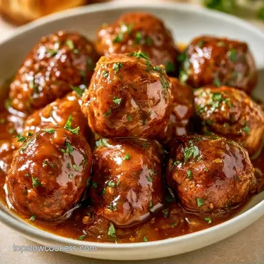 Slow Cooker Meatballs and Gravy: Tender Recipe Card