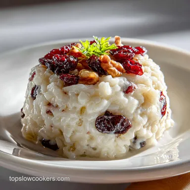 Slow Cooker Rice Pudding for 8 Servings Recipe Card