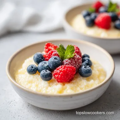 Slow Cooker Rice Pudding for 8 Servings