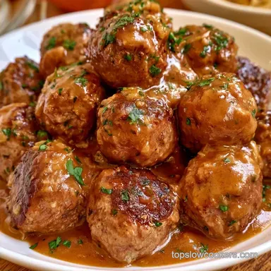 Salisbury Steak Meatballs for 6 Servings