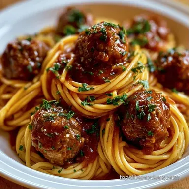 Slow Cooker Spaghetti and Meatballs (4h) Recipe Card