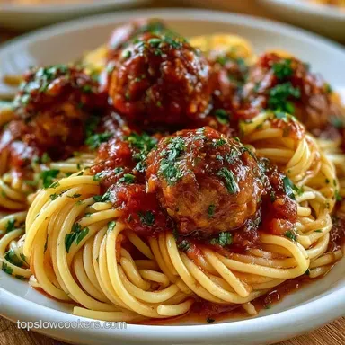 Slow Cooker Spaghetti and Meatballs (4h)
