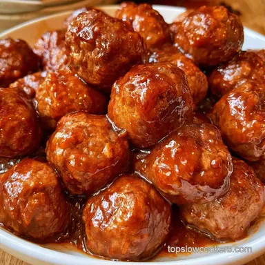 Slow Cooker Teriyaki Beef Meatballs for 8 Recipe Card