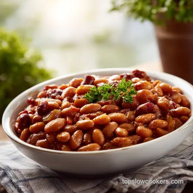 Smoked Baked Beans with Bacon for 12 Servings Recipe Card