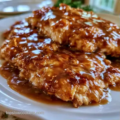 Southern Smothered Chicken for 6 Servings Recipe Card