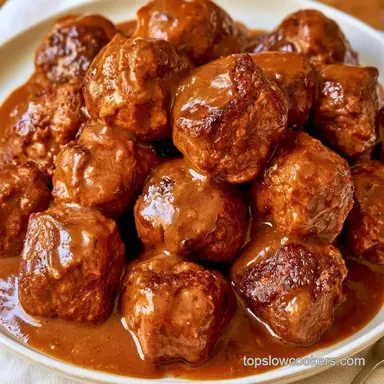 Slow Cooker Meatballs for 6 Servings Recipe Card