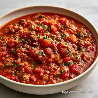 Tomato Ground Beef Stew in 40 Minutes