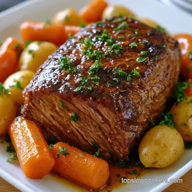 Slow Cooker Beef Roast with Carrots Recipe Card