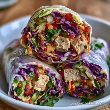 Vegan Salad Rice Paper Rolls in 25 Min Recipe Card
