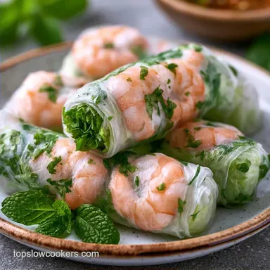 Vietnamese Rice Paper Rolls with Shrimp