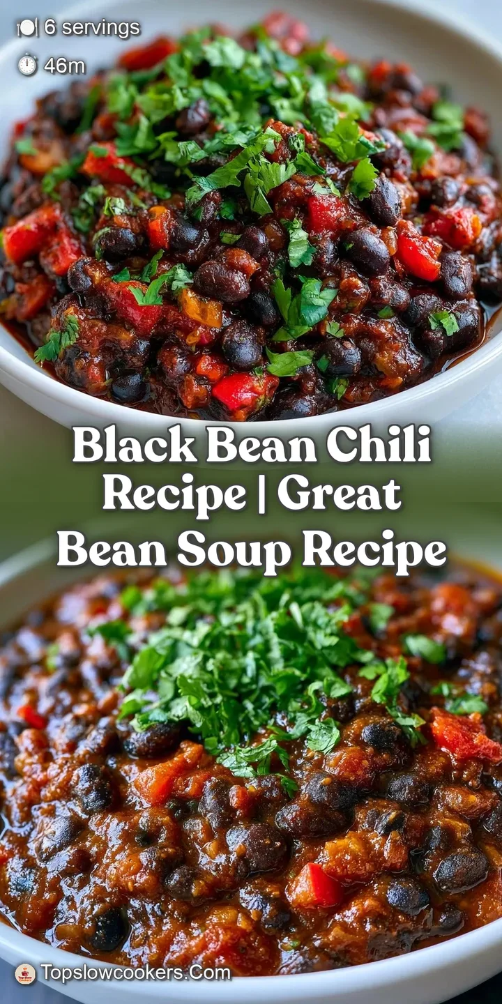 Close-up of steaming black beans in a rich tomato sauce, glistening with melted cheese and sliced jalape&ntilde;os.