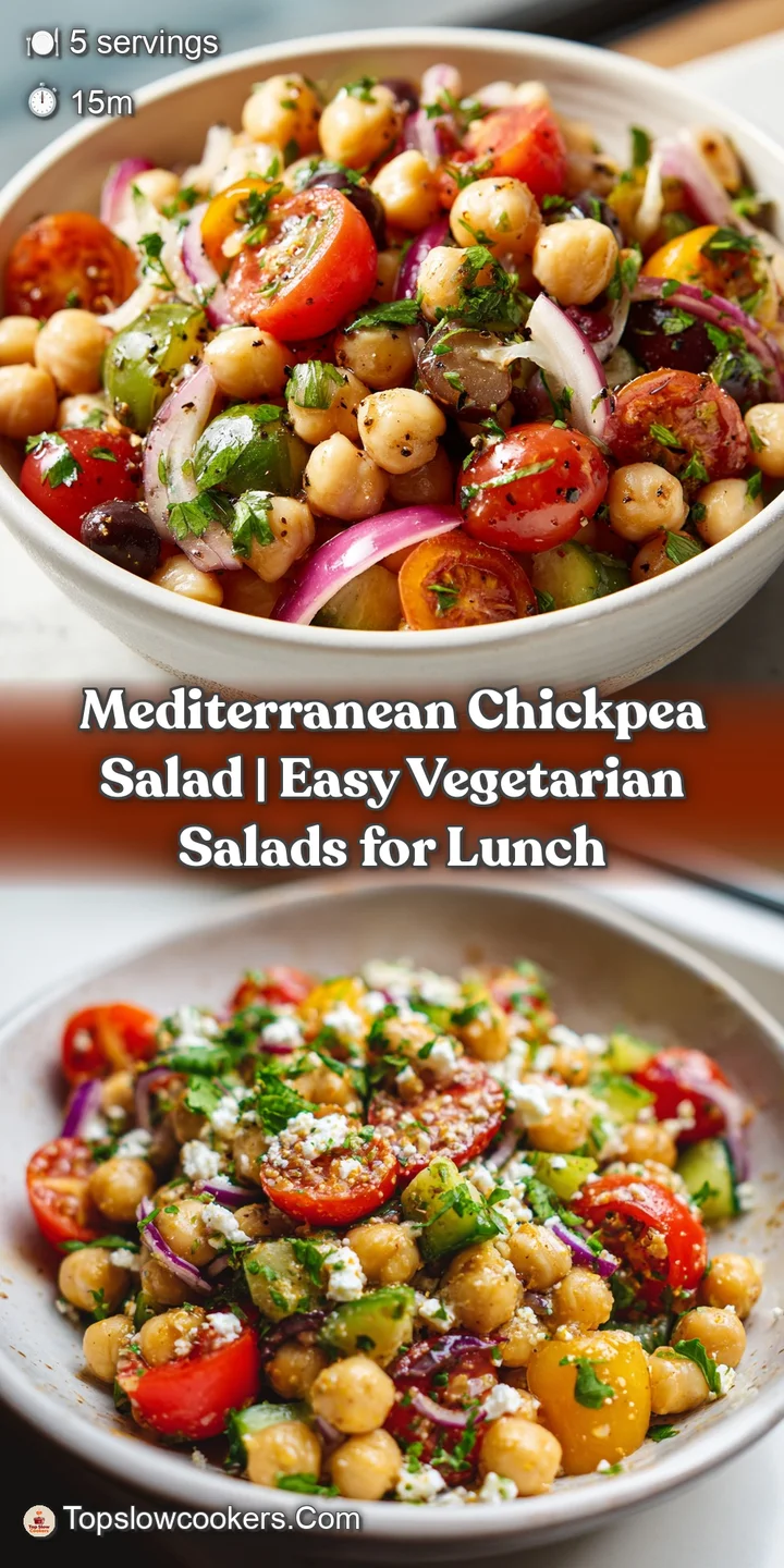 Close-up of a refreshing chickpea salad showcasing tender chickpeas, diced vegetables, and a light vinaigrette.