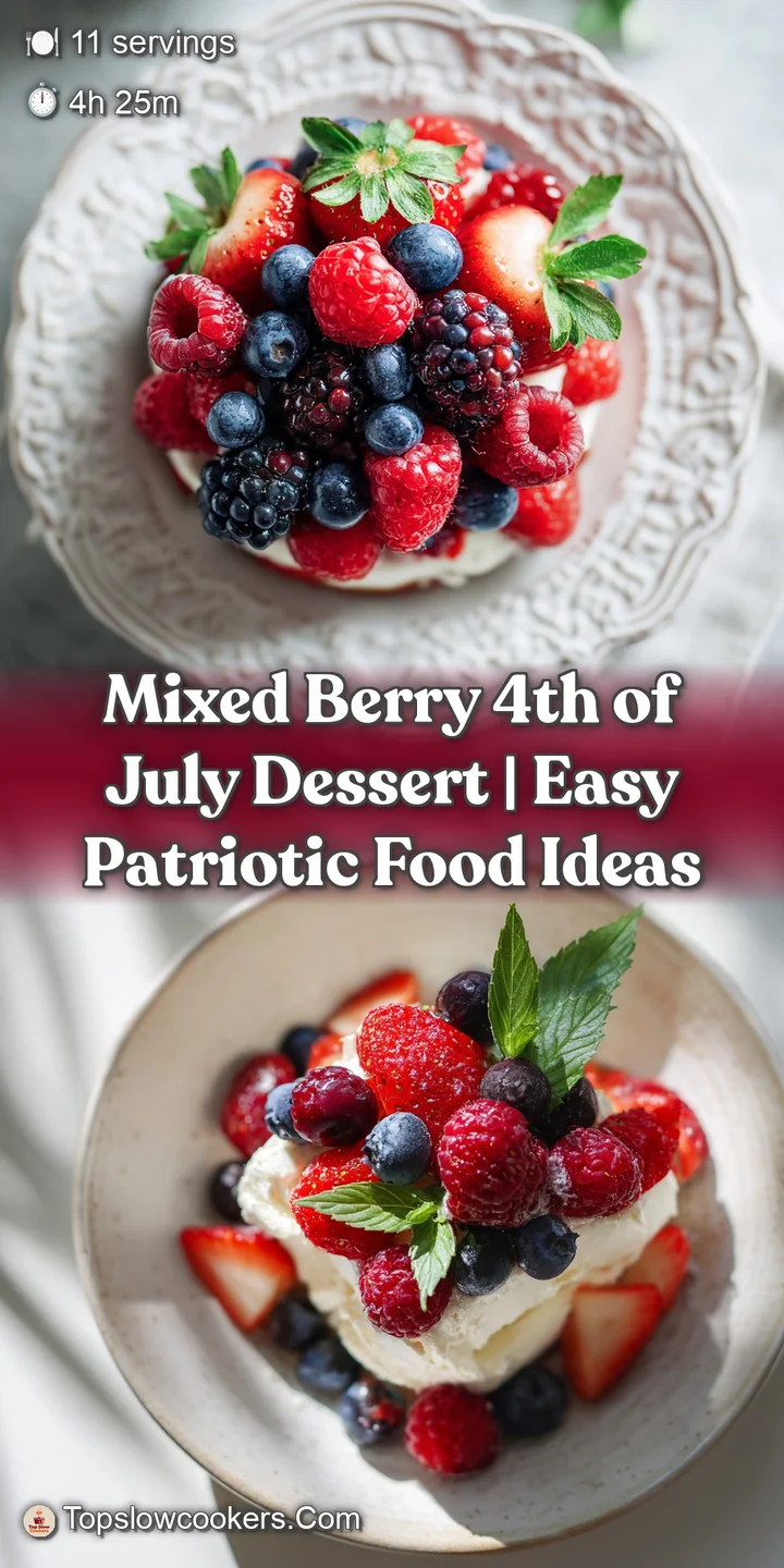 Close-up of bright red berries bursting with juice next to soft, creamy lemon dessert.