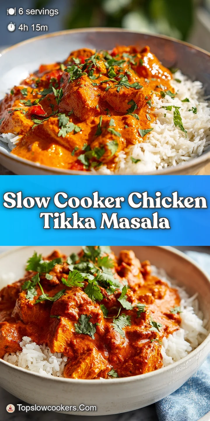 Close-up of tender chicken in a luscious, spiced tomato-cream sauce. Steaming hot with visible herbs. A vibrant, tempting ...