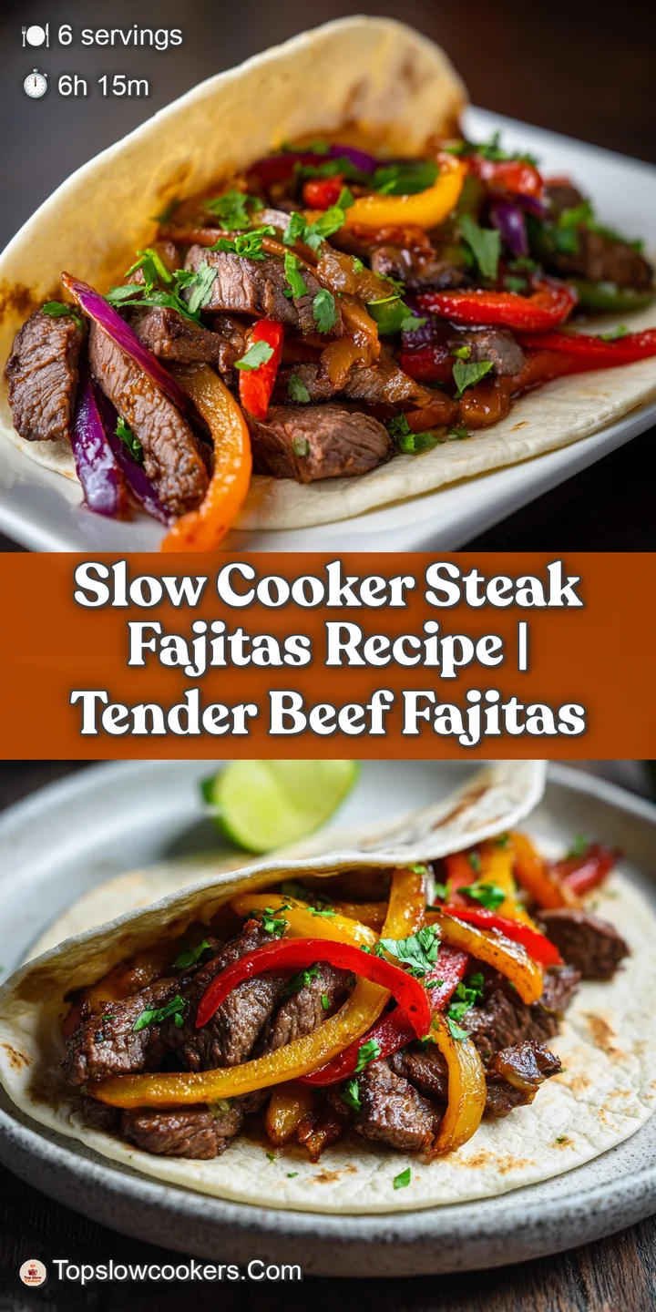 Close-up of sizzling steak fajitas; caramelized onions and peppers with tender steak. Steam rising, inviting aroma.