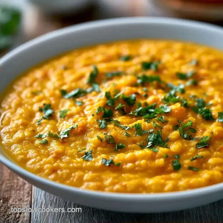 Authentic Slow Cooker Dal with Yellow Split Peas