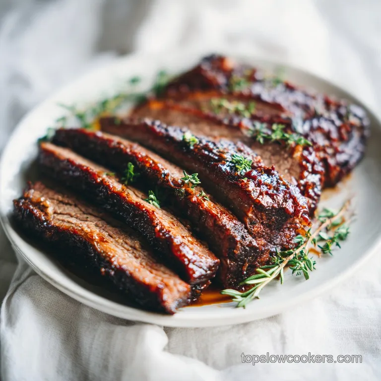 Slow Cooker Brisket BBQ: Tender Roast