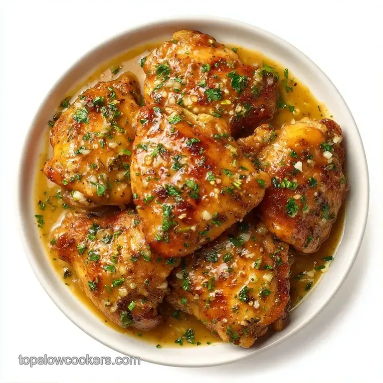 Succulent chicken breast slices bathed in a glossy cream sauce served over fluffy white rice in a ceramic bowl.
