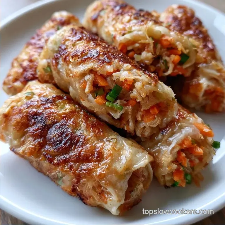 Crispy Chicken Rice Paper Rolls