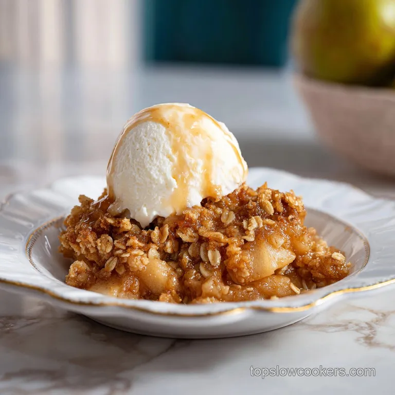 Crock Pot Apple Crisp: Silky Apples