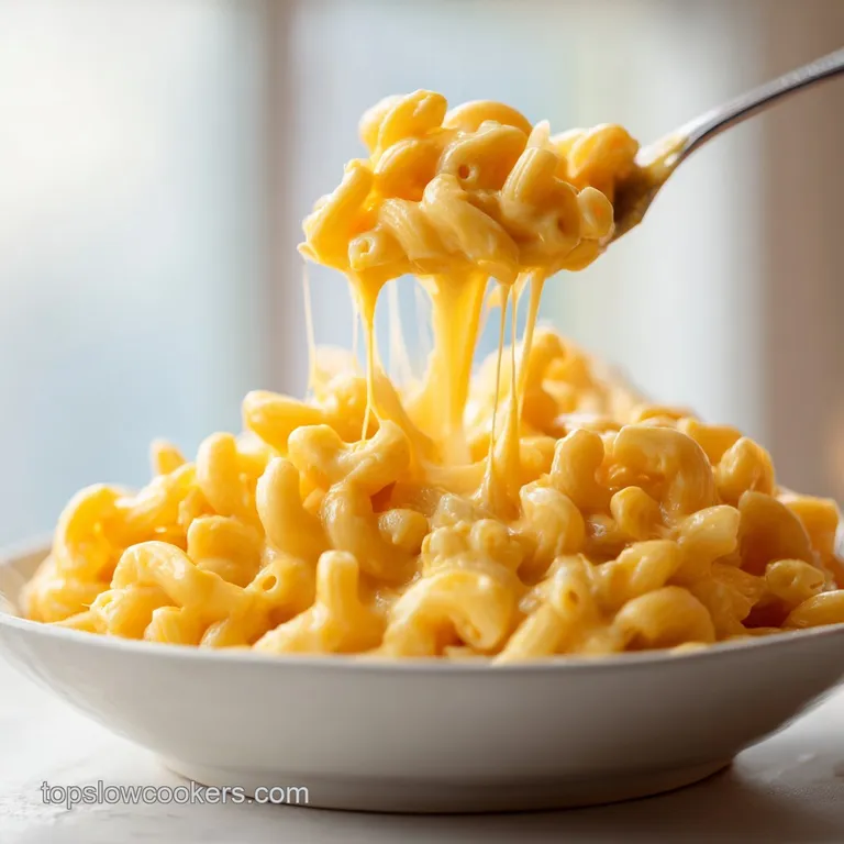 Creamy mac and cheese in a white bowl, topped with toasted breadcrumbs and fresh parsley. Steam rises, suggesting warmth.