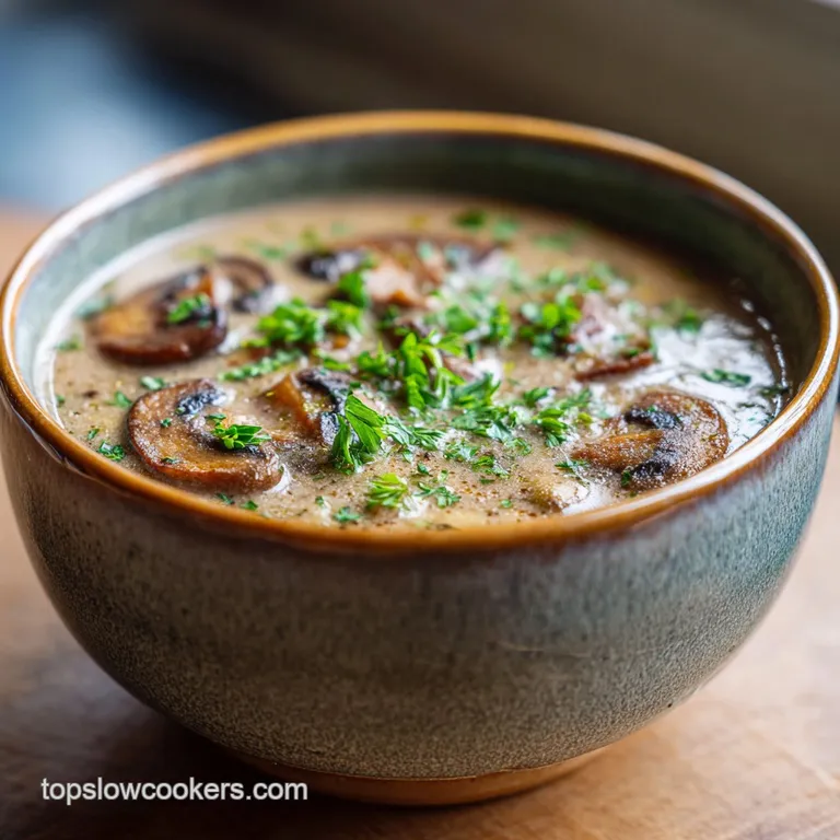 Crock Pot Mushroom Soup: Velvety & Earthy