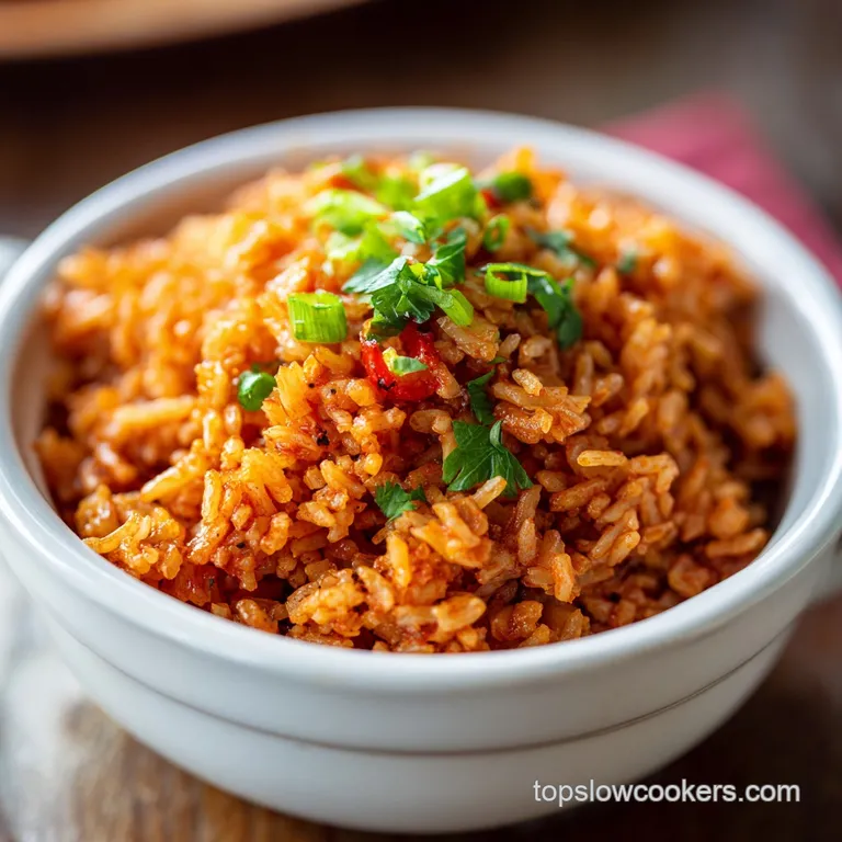 Crock Pot Spanish Rice: Fluffy & Zesty