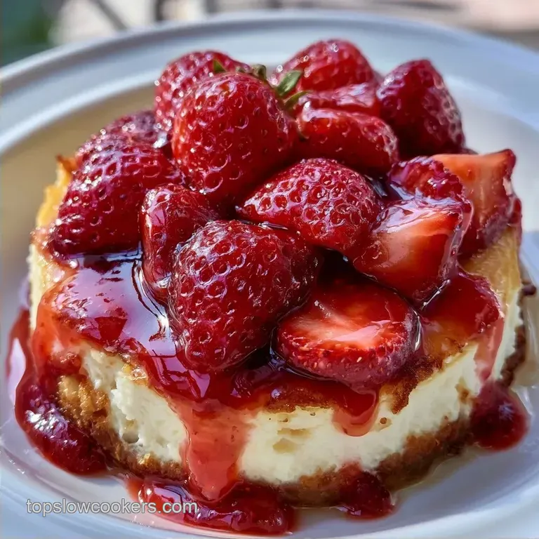 Crockpot Strawberry Cheesecake: Creamy and Delicious
