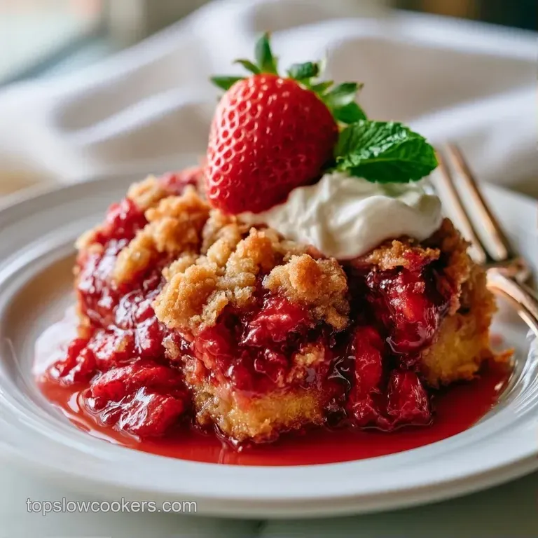 A warm slice of golden berry cake topped with a melting scoop of vanilla ice cream on a minimalist white plate.