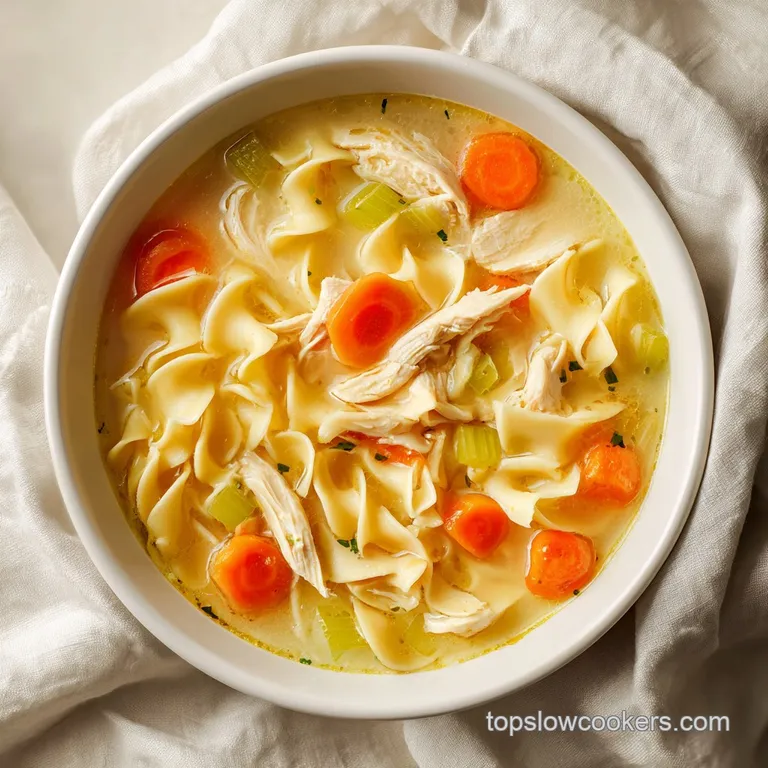 Easy Creamy Chicken Noodle Soup: Velvety and Rich